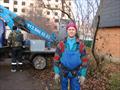 Валка деревьев с автовышки